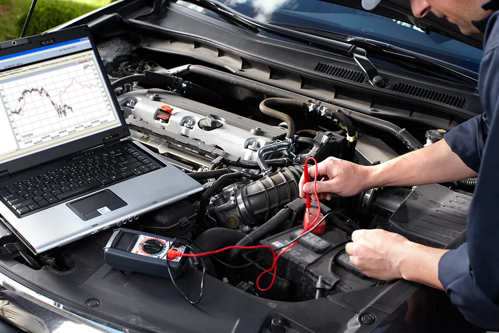 Diagnostika vozidla při kontrole technického stavu